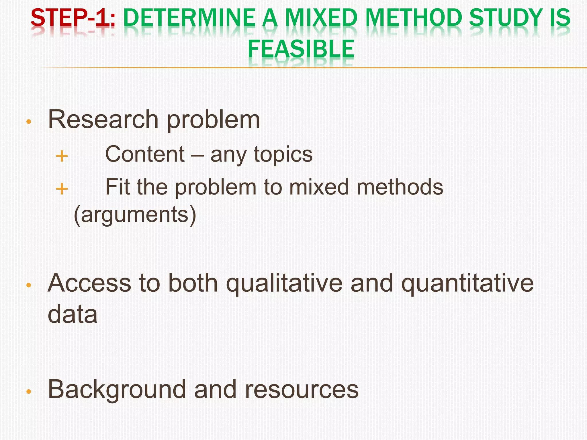Mixed method research | PPTX