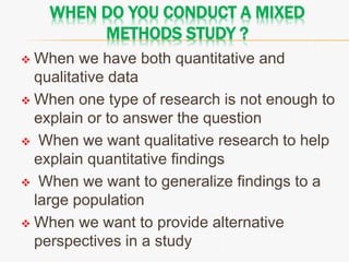 Mixed method research | PPTX