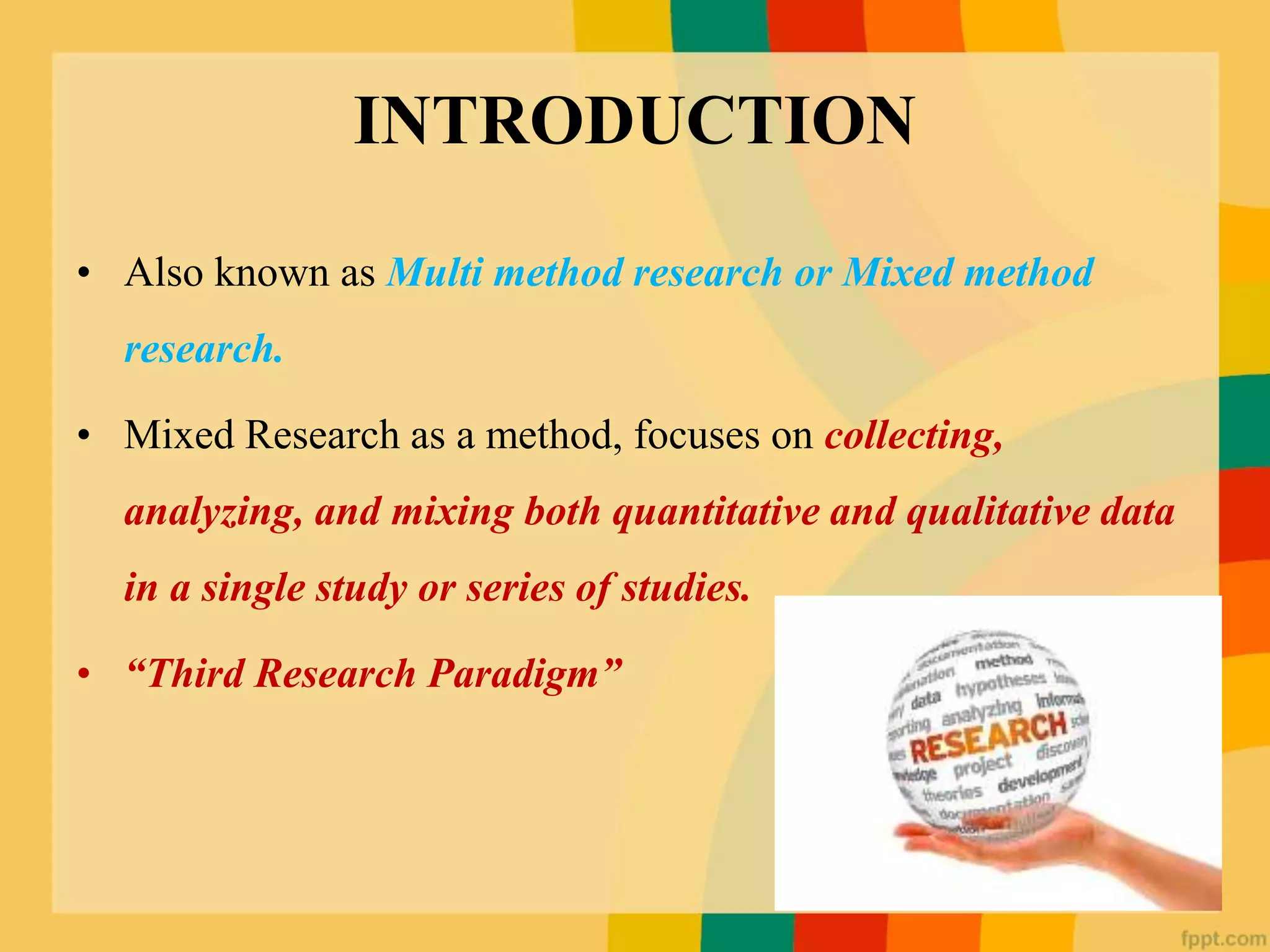 Mixed method research | PPTX