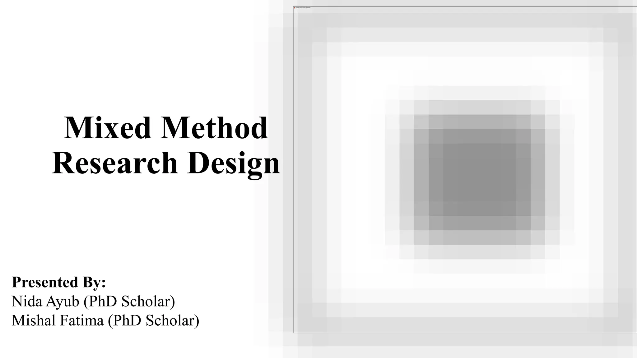 Mixed method research design pptx