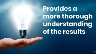 Provides a
more thorough
understanding
of the results
7
 
