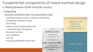 Mixed methods in social and behavioral sciences | PPT