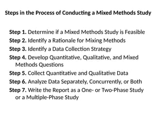 Designing Mixed Methods Research Design. | PPTX