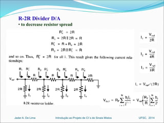 R-2R Divider D/A 
• to decrease resistor spread 
Introdução ao Jader A. De Lima Projeto de CI´s de Sinais Mistos UFSC, 2014 
 