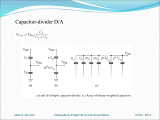 Capacitor-divider D/A 
Introdução ao Jader A. De Lima Projeto de CI´s de Sinais Mistos UFSC, 2014 
 