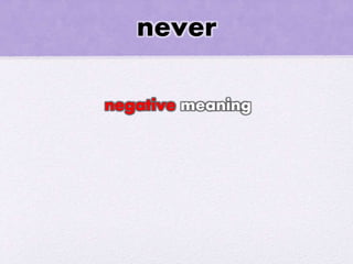 never
negative meaning
 