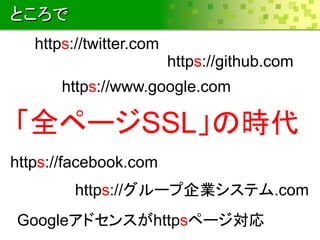 Ȥ
ȫک`SSLΕr
https://twitter.com
https://github.com
https://facebook.com
https://`Iƥ.com
https://www.google.com
Googleɥ󥹤httpsک`
 