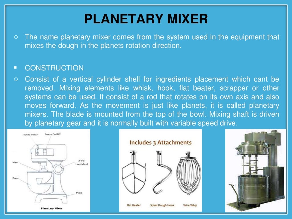 Mixers and different mixers in food industry