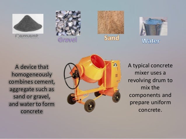 Concrete Mixers - Types, Suitability & Specifications