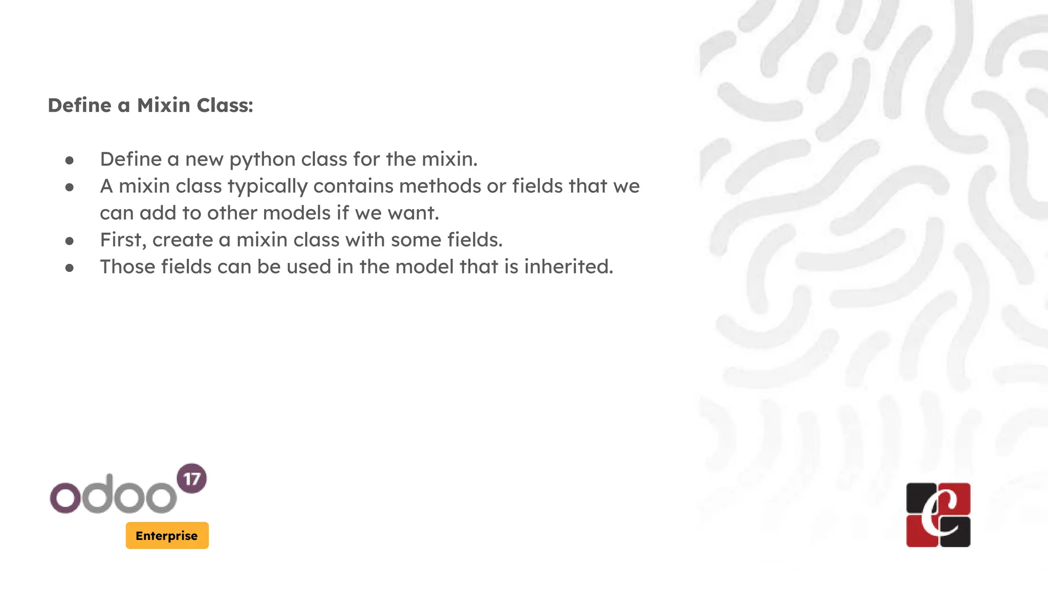 Mixin Classes in Odoo 17 How to Extend Models Using Mixin Classes | PPTX