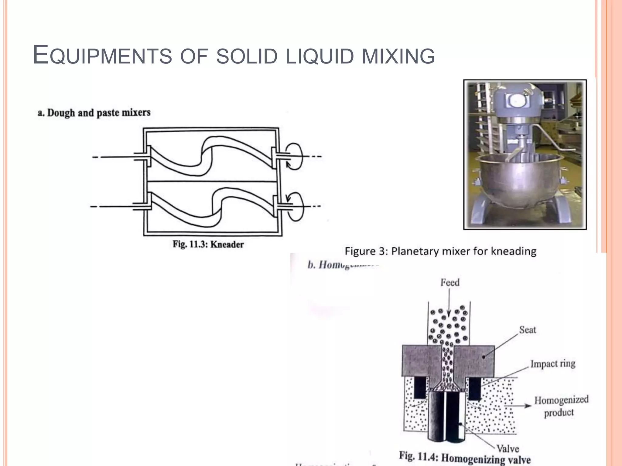 EQUIPMENTS OF SOLID LIQUID MIXING
 