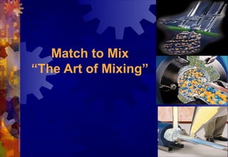 Match to Mix
“The Art of Mixing”
 