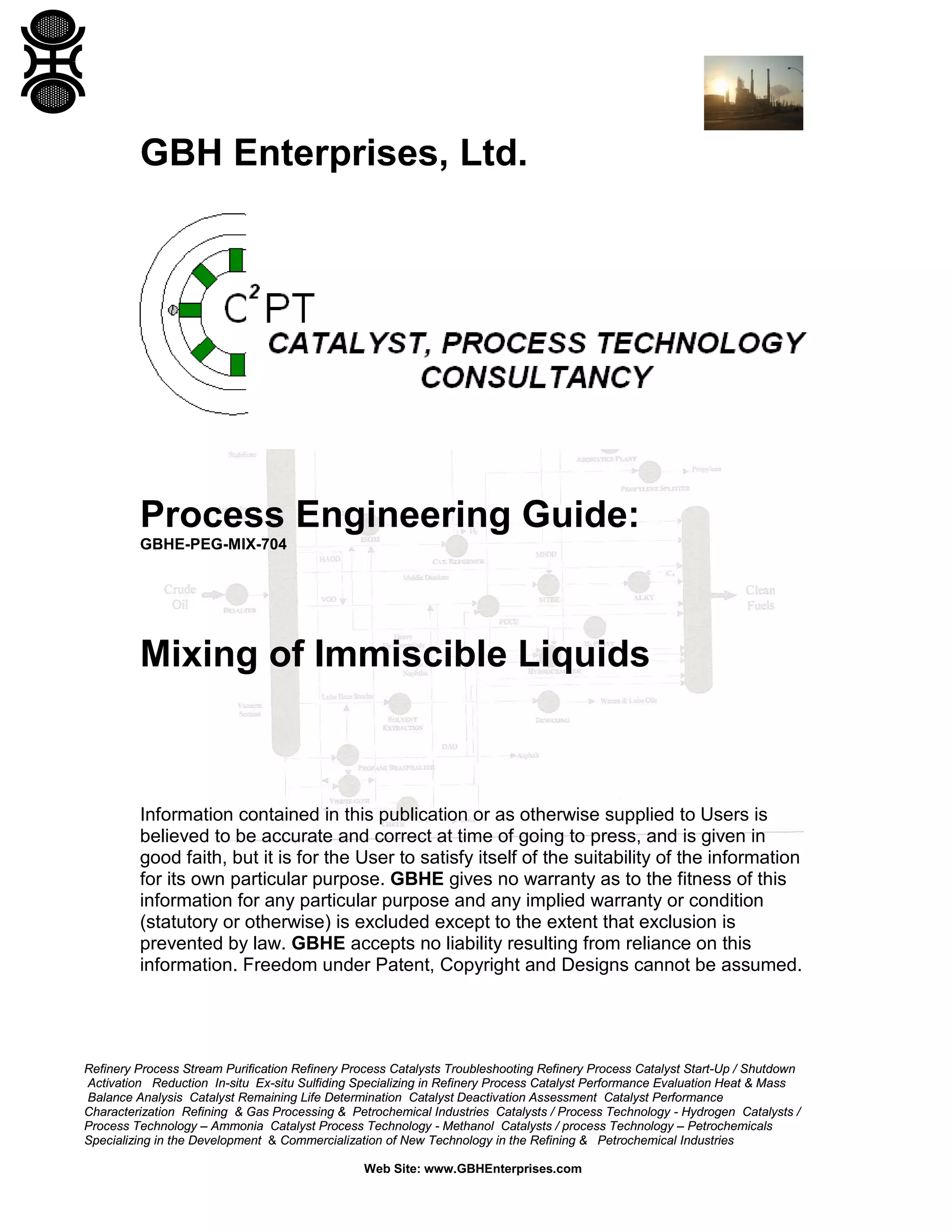 Mixing of Immiscible Liquids | PDF | Chemistry | Science