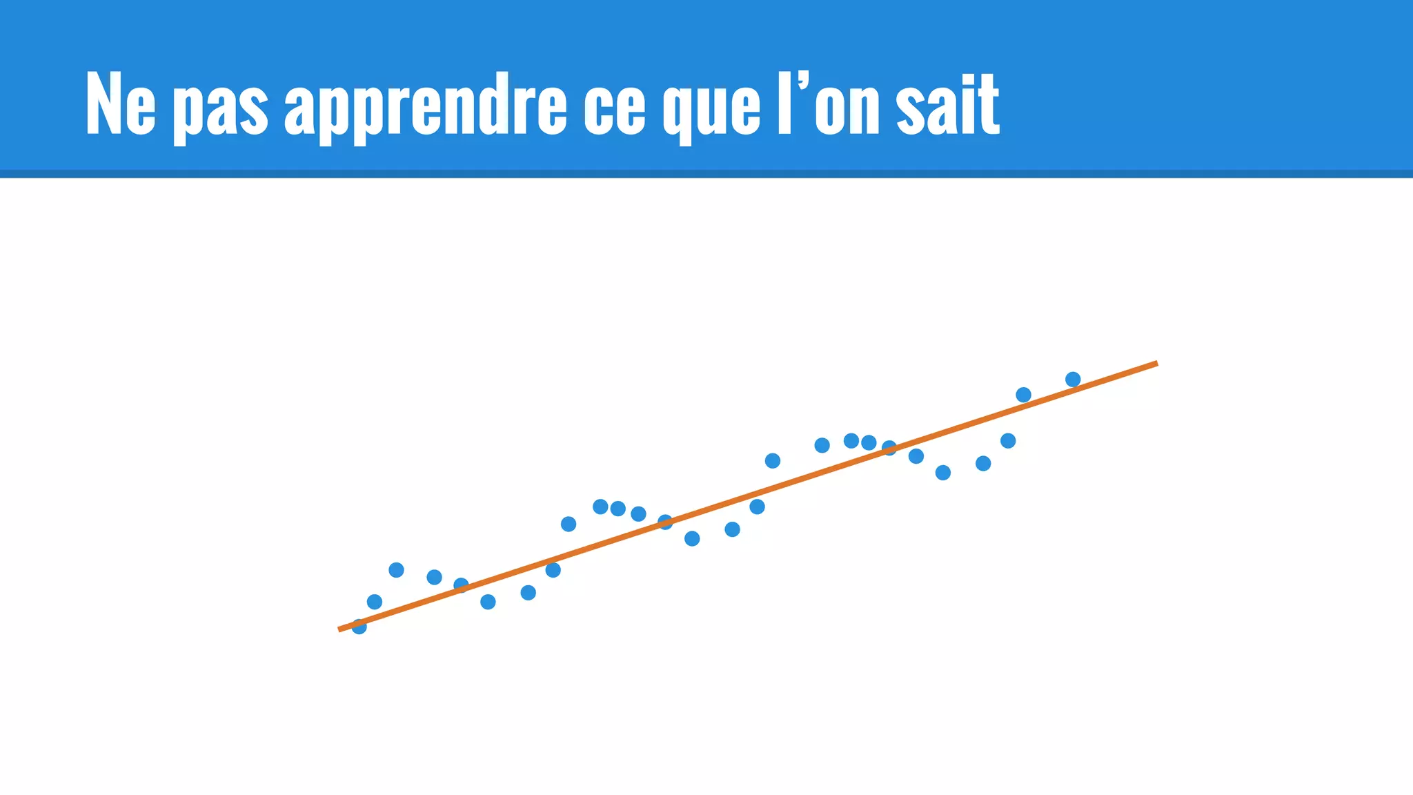 Ne pas apprendre ce que l’on sait
 