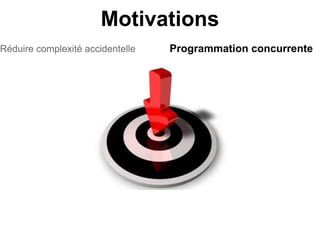 Motivations
Réduire complexité accidentelle   Programmation concurrente
 