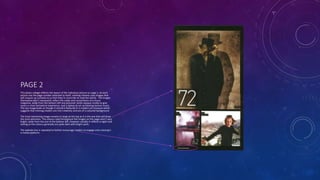 PAGE 2
This photo collage reflects the layout of the individual picture on page 1. As each
picture has the page number attached to itself, mixmag cleverly uses images that
will conjure up curiosity to so that they’re more like to read the article. The images
themselves don’t necessarily reflect the codes and conventions of a music
magazine, aside from the bottom left one pictured: white opaque smoke to give
ravers a more fantastical experience, and a laptop-dj set up blasting techno music.
The top image looks as though it should b featured in a modern art museum which
suggests that mixmag readers are into creativity and are of a cultured background.
The most interesting image remains in large at the top as it is the one that will draw
the most attention. The colours used throughout the images on this page aren’t very
bright, aside from the one in the bottom left. However visually it reflects a night club
setting as the colours generally are quite dark with bright spots.
The website line is repeated to further encourage readers to engage onto mixmag’s
e-media platform.
 