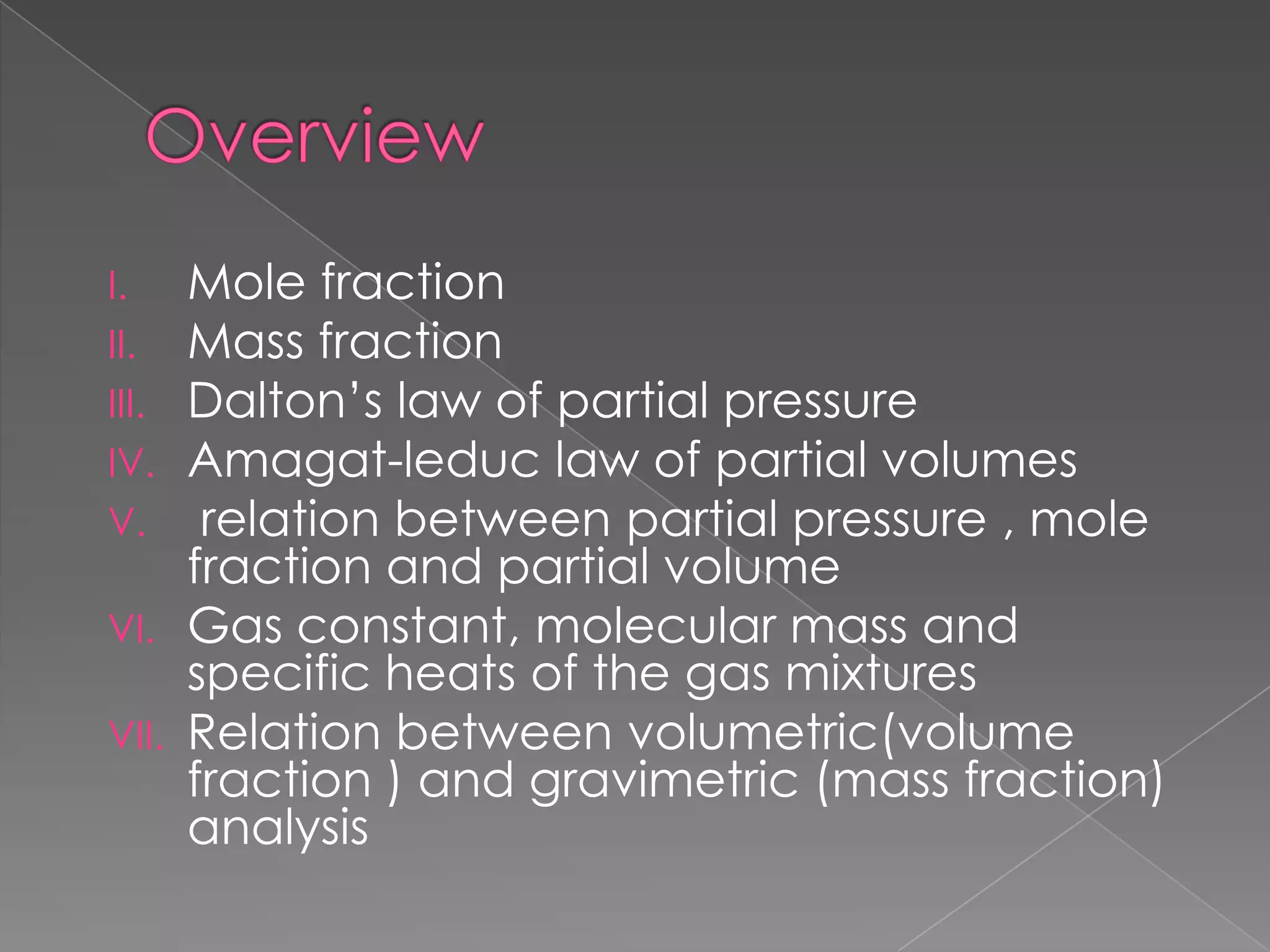 Mixture of gases | PPTX