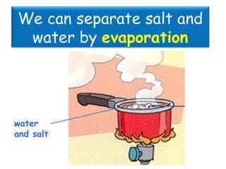 water
and salt
 