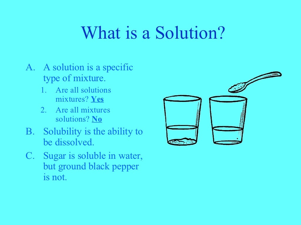 Mixtures And Solutions Lesson 1