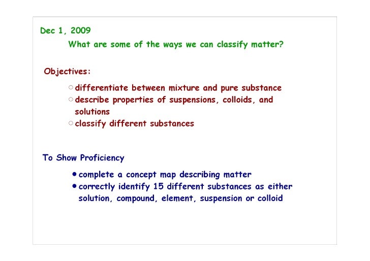 Mixtures And Pure Substances