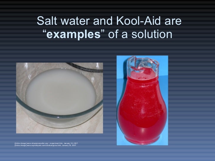 A Salt Water Solution Is An Example Of 82