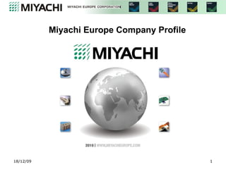 Miyachi Europe Company Profile 18/12/09 