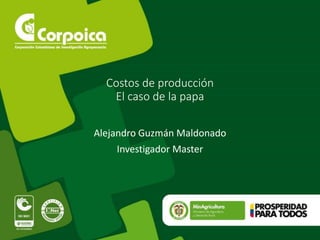 Costos de producción
El caso de la papa
Alejandro Guzmán Maldonado
Investigador Master
 