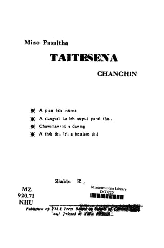 Mizo pasaltha taitesena-chanchin-ed-1st