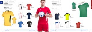 VOLLEY
71
White/Navy
62
Red/White
76
White/Red
45
Yellow/Navy
14
Navy/White
22
Royal/White
09
Black/White
PREZZO E 18 UOMO / AUTHENTIC
AUTHENTIC HIGH-KYU TEE
COD. V2EA7001
»	Tessuto leggero, traspirante in mesh.
»	Coda di topo e pannelli in contrasto.
»	Anti-abrasion labelling.
TAGLIE XS-XXXL
14
Navy/White
72
White/Royal
44
Yellow Fluo/
Navy
38
Green/White
70
White/Black
62
Red/White
PREZZO E 16 UOMO / AUTHENTIC
AUTHENTIC MYOU TEE
COD. V2EA7003
»	Tessuto leggero, traspirante in mesh.
»	Coda di topo e pannelli in contrasto.
»	Anti-abrasion labelling.
MATERIALI 100% Polyester
TAGLIE XXS-XXXLMATERIALI 100% Polyester
48 49
 