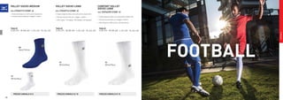 FOOTBALL
71
White/Navy
71
White/Navy
71
White/Navy
84
Navy/Yellow
PREZZO SINGOLO E 10 PREZZO SINGOLO E 10PREZZO SINGOLO E 8
VOLLEY SOCKS MEDIUM
COD. 67XUU715 (CONF. 6)
VOLLEY SOCKS LONG
COD. 67XUU716 (CONF. 6)
COMFORT VOLLEY
SOCKS LONG
COD. V2EX6A55 (CONF. 6)
»	Calze da volley con costruzione traspirante.
»	Tessuto elasticizzato per maggior comfort.
»	Calze lunga da volley con costruzione traspirante.
»	Tessuto elasticizzato per maggior comfort.
»	62% Cotton, 17% Nylon, 15% Rubber, 6% Spandex
»	Calze lunga da volley con costruzione traspirante.
»	Tessuto elasticizzato per maggior comfort.
»	70% Polyester, 28% Cotton, 2% Plyurethan
TAGLIE
S (35-37) - M (38-40) - L (41-43) - XL (44-46)
TAGLIE
S (35-37) - M (38-40) - L (41-43) - XL (44-46)
TAGLIE
S (35-37) - M (38-40) - L (41-43) - XL (44-46)
FOOTBALL
56
 