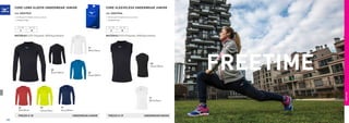 FREETIME
62
Red/White
45
Yellow/Navy
14
Navy/White
22
Royal/White
71
White/Navy
PREZZO E 35 UNDERWEAR/JUNIOR
09
Black/White
CORE LONG SLEEVE UNDERWEAR JUNIOR
COD. 32EA7045
»	Intimo performante senza cuciture.
»	Jacquard logo.
MATERIALI 92% Polyester, 8%Polyurethane
FREETIME
116-128 140-152
S M
116-128 140-152
S M
09
Black/White
71
White/Navy
09
Black/White
PREZZO E 29 UNDERWEAR/UNISEX
CORE SLEEVELESS UNDERWEAR JUNIOR
COD. 32EA7046
»	Intimo performante senza cuciture.
»	Jacquard logo.
MATERIALI 92% Polyester, 8%Polyurethane
102
 