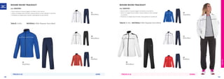 FREETIME
62
Red/Navy
71
White/Navy
PREZZO E 60 UOMO
MIZUNO MICRO TRACKSUIT
COD. 32EG7001
TAGLIE S-XXXL
70
White/Black
22
Royal/Navy
»	Guscio esterno in tessuto leggero con fodera a rete interna.
»	Giacca con doppia tasca frontale, coulisse elastica in vita e dettagli in contrasto.
»	Pantalone con doppia tasca frontale, fondo gamba con zip laterale.
MATERIALI 100% Polyester (microfibre)
70
White/Black
22
Royal/Navy
PREZZO E 60 DONNA
62
Red/Navy
71
White/Navy
MIZUNO MICRO TRACKSUIT
COD. 32EG7201
»	Guscio esterno in tessuto leggero con fodera a rete interna.
»	Giacca con doppia tasca frontale, coulisse elastica in vita e dettagli
in contrasto.
»	Pantalone con doppia tasca frontale, fondo gamba con zip laterale.
TAGLIE XS-XXL | MATERIALI 100% Polyester (microfibre)
108 109
 