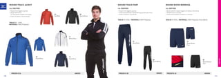FREETIME
09
Black/Black
22
Royal/Navy
71
White/Navy
14
Navy/Navy
62
Red/Red
PREZZO E 26 UNISEX
MIZUNO TRACK JACKET
COD. 32EC7005
»	Tessuto tricot leggero e garzato.
»	Design asimmetrico
con logo grande stampato sulla spalla.
»	Fondo con polsino, 2 tasche laterali.
TAGLIE XS - XXXL
MATERIALI 100% Polyester
PREZZO E 20 PREZZO E 22UNISEX UNISEX
09
Black/Black
14
Navy/Navy
14
Navy/Yellow
Fluo
09
Black/Yellow
Fluo
MIZUNO TRACK PANT
COD. 32ED7005
»	Tessuto tricot leggero e garzato.
»	Cordino personalizzato e stampa del logo grande sulla coscia.
»	Fondo con polsino e zip laterale.
TAGLIE XS-XXXL | MATERIALI 100% Polyester
MIZUNO MICRO BERMUDA
COD. 32EF7003
»	Guscio esterno in tessuto leggero con fodera a rete interna .
»	Zip posteriore in contrasto.
»	Cordino personalizzato ed elastico in contrasto.
TAGLIE XS-XXXL | MATERIALI 100% Polyester (microfibre)
110 111
 