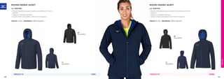 FREETIME
09
Black/White
14
Navy/White
PREZZO E 70 UOMO
MIZUNO PADDED JACKET
COD. 32EE7500
»	Tessuto stretch antivento, guscio in polistere con imbottitura in fiocco di
poliestere.
»	Cappuccio, 2 zip laterali, zip interna.
»	Coulisse al fondo, bordo elastico in vita e attorno al cappuccio.
TAGLIE S-XXXL | MATERIALI 100% Polyester
09
Black/White
14
Navy/White
PREZZO E 70 DONNA
MIZUNO PADDED JACKET
COD. 32EE7700
»	Tessuto stretch antivento, guscio in polistere con imbottitura in fiocco di
poliestere.
»	Cappuccio, 2 zip laterali, zip interna.
»	Coulisse al fondo, bordo elastico in vita e attorno al cappuccio.
TAGLIE XS-XXL | MATERIALI 100% Polyester
128 129
 