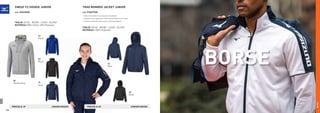BORSE
PREZZO E 39 PREZZO E 48JUNIOR/UNISEX JUNIOR/UNISEX
14
Navy
09
Black
TRAD BOMBER JACKET JUNIOR
COD. P2EE7900
»	Giaccone imbottito con tessuto resistente.
»	Giaccone con cappuccio e due tasche laterali con la zip.
»	Costina sul fondo manica per un fitting migliore.
TAGLIE: S(116) - M(128) - L(140) - XL(152)
MATERIALI 100% Polyester
SWEAT FZ HOODIE JUNIOR
COD. 32EC8900
TAGLIE: S(116) - M(128) - L(140) - XL(152)
MATERIALI 80% Cotton 20% Polyester
BORSE09
Black
22
Royal
05
HeatherGrey 14
Navy
134
 