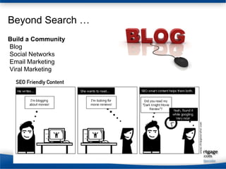 Beyond Search … Build a Community   Blog  Social Networks  Email Marketing  Viral Marketing 
