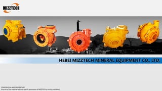 HEBEI MIZZTECH MINERAL EQUIPMENT CO., LTD.
CONFIDENTIAL AND PROPRIETARY
Any use of this material without specific permission of MIZZTECH is strictly prohibited
 