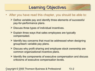 Chapter 13 Variable Pay and Executive Compensation | PPT