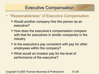 Chapter 13 Variable Pay and Executive Compensation | PPT