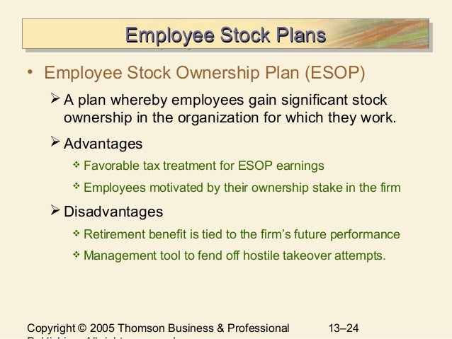 Employee stock options advantages disadvantages