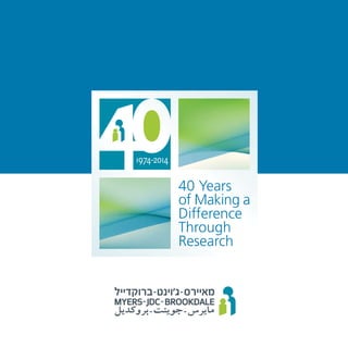 40 Years
of Making a
Difference
Through
Research
 