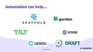 @danielbryantuk
Automation can help…
7
 