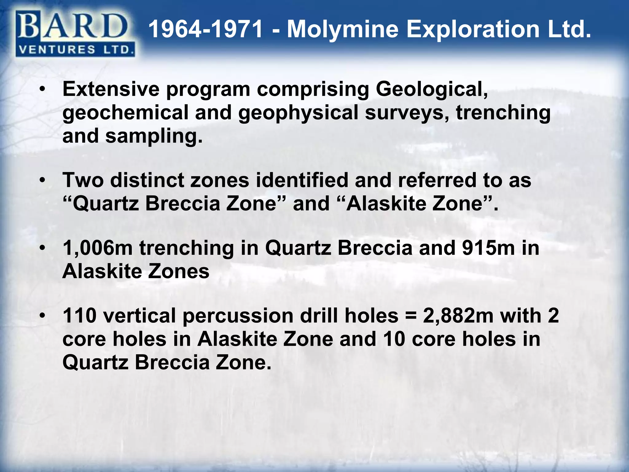 Alaskite Rqd Lone Pine Molybdenum Project | PPT