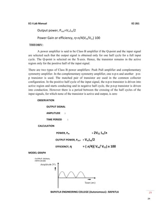 Ec 261 ec 1 lab manual | PDF