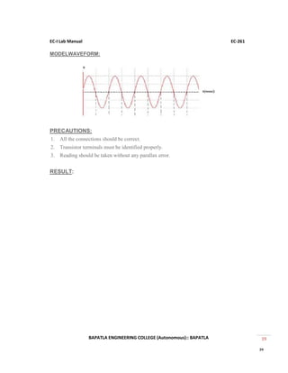 Ec 261 ec 1 lab manual | PDF