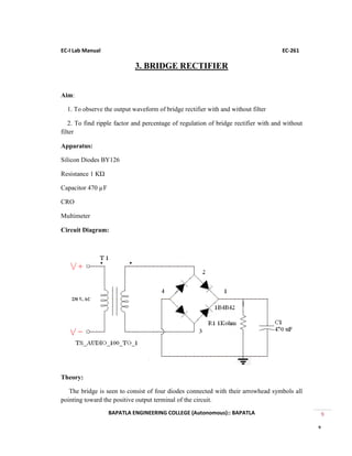 Ec 261 ec 1 lab manual | PDF