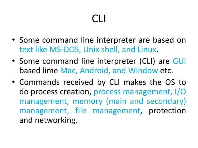 Command Line Interpreter | PPT