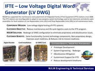 Ifte System MJLM Capabilities Briefing 2016 v1 | PDF