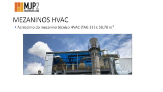 MEZANINOS HVAC
 Acréscimo do mezanino técnico HVAC (TAG 333): 58,78 𝑚2
 