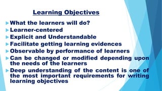 Bloom's Taxonomy & Learning Objectives | PPTX